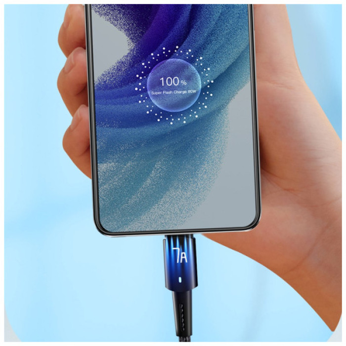 Дата кабель USB 2.0 AM to USB-C 0.5m 7A 100W black Essager (EXC7A-CGB01-P)