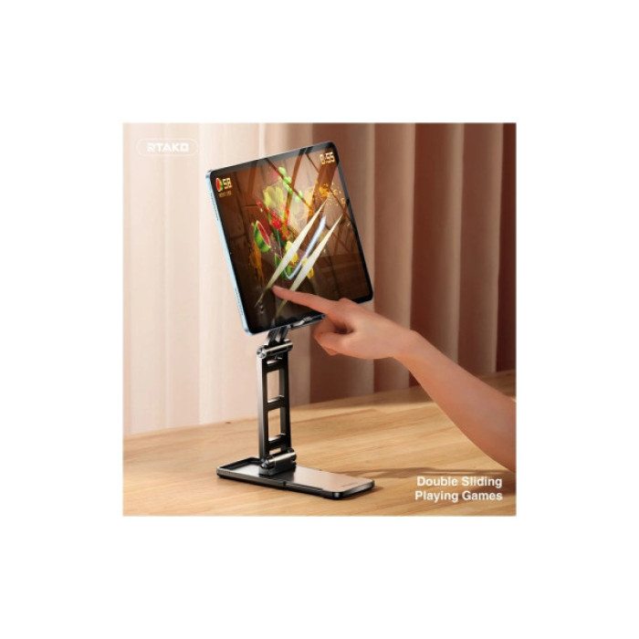 Підставка до планшета та телефона TC06 Double SIiding StabiIizing Bracket Black RTAKO (6975523009455)