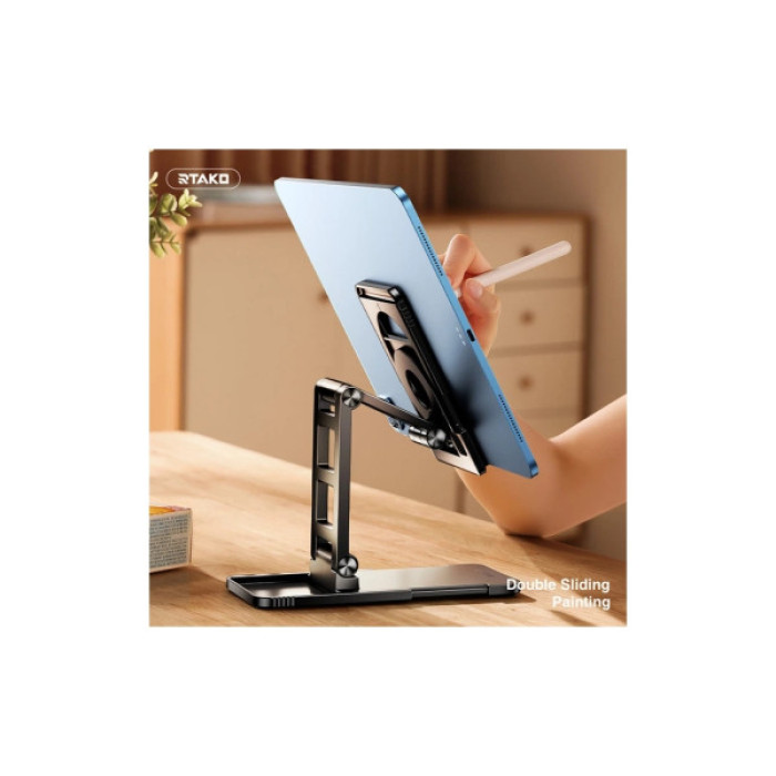 Підставка до планшета та телефона TC06 Double SIiding StabiIizing Bracket Black RTAKO (6975523009455)