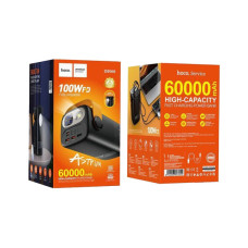 Батарея універсальна HOCO 60000mAh Astrum PD/100W, QC/3.0, LED lamp, Black (DB160 / 714724)