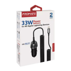 Зарядний пристрій Promate 33W USB-C port + Lightning cable (powerdrive-33pdi.black)