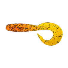 Силікон рибальський FishUP Mighty Grub 3.5" 036 - Caramel/Green&Black (7 шт/уп) (1864.04.21)