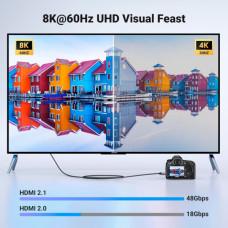 Кабель мультимедійний HDMI M to HDMI mini M 2.0m 8K HD163 black UGREEN (15515)