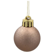 Ялинкова іграшка Chomik пластикові кульки, 16шт, 3 см, шампань (5900779893955_2)