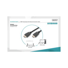 Кабель мультимедійний HDMI M to HDMI M 1.0m 4K Digitus (AK-330107-010-S)