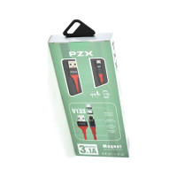 Дата кабель USB 2.0 AM to Micro 5P 1.0m magnetic 3.1A red PZX (V133-R-MC)