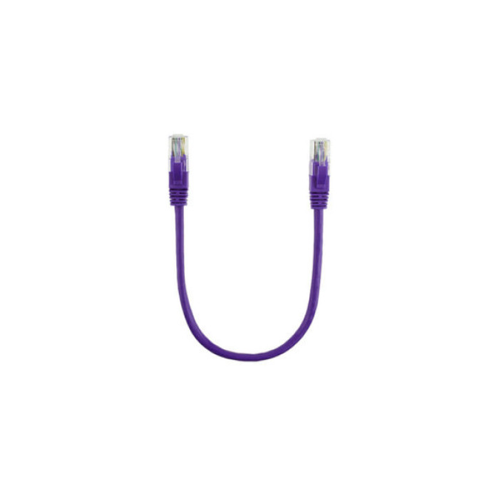 Патч-корд 0.5м, UTP, cat.5e, CU, violet Ritar (PCR-CU/0.5Pe / 14089)