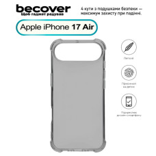 Чохол до мобільного телефона BeCover Anti-Shock Apple iPhone 17 Air Grey (713796)