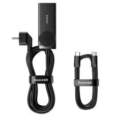 Зарядний пристрій Baseus AC + 2xUSB-C 100W + 2xUSB + cable USB-C to USB-C 100W 1.0m black (PSZM000401)