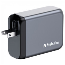 Зарядний пристрій Verbatim GaN 100 W 4 ports (2xUSB-C-100 W,USB-C 65 W /USB-A -3.0) (32202)