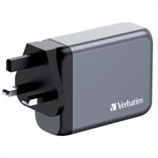 Зарядний пристрій Verbatim GaN 100 W 4 ports (2xUSB-C-100 W,USB-C 65 W /USB-A -3.0) (32202)