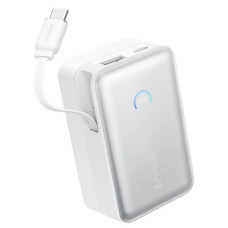 Батарея універсальна Anker Nano 10000mAh, 45W, Built-In USB-C Cable, white (A1638H21)