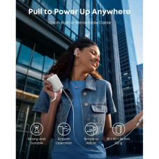 Батарея універсальна Anker Nano 10000mAh, 45W, Built-In USB-C Cable, white (A1638H21)