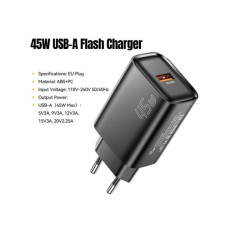 Зарядний пристрій Essager USB-A QC3.0 45W black (ECT45W-RPB01-Z)