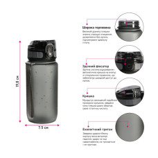 Пляшка для води Line Art La Plata 600 мл темно-синій (60014118LA-44)