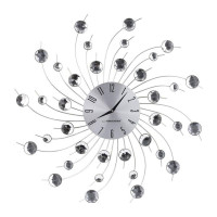 Настінний годинник Esperanza Wall Clock Geneva 50 см з променями з і сталі та кристалами (EHC004)
