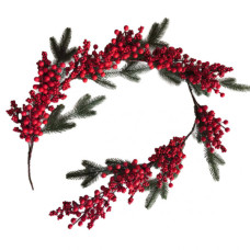 Декоративна гілка YES! Fun Червоні ягоди та хвоя 130 см (975008)