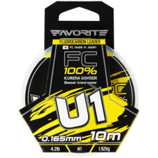 Флюорокарбон Favorite U1 FC 10m 1.0/0.165mm 4.2lb/1.92kg (1693.11.75)