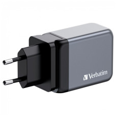 Зарядний пристрій Verbatim GaN 65 W 3 ports (2xUSB-C-65 W /USB-A -3.0) (32201)