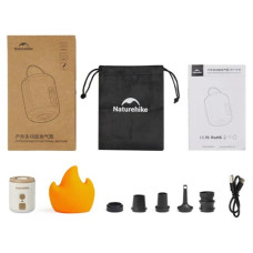 Насос для надувних меблів Naturehike CNK2300DQ022 + нічник + вентилятор, бежевий (6976507665971)