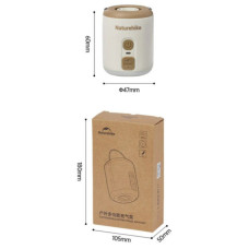 Насос для надувних меблів Naturehike CNK2300DQ022 + нічник + вентилятор, бежевий (6976507665971)