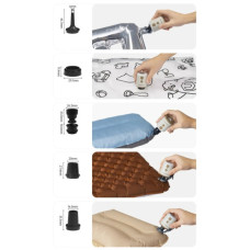 Насос для надувних меблів Naturehike CNK2300DQ022 + нічник + вентилятор, бежевий (6976507665971)