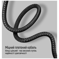 Дата кабель USB-C to USB-C 1.0m PD Fast Charging 65W 3А grey ColorWay (CW-CBPDCC040-GR)