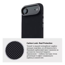 Чохол до мобільного телефона Armorstandart LikeCarbon2 MagCase Apple iPhone 17 Air Kevlar Black (ARM88380)