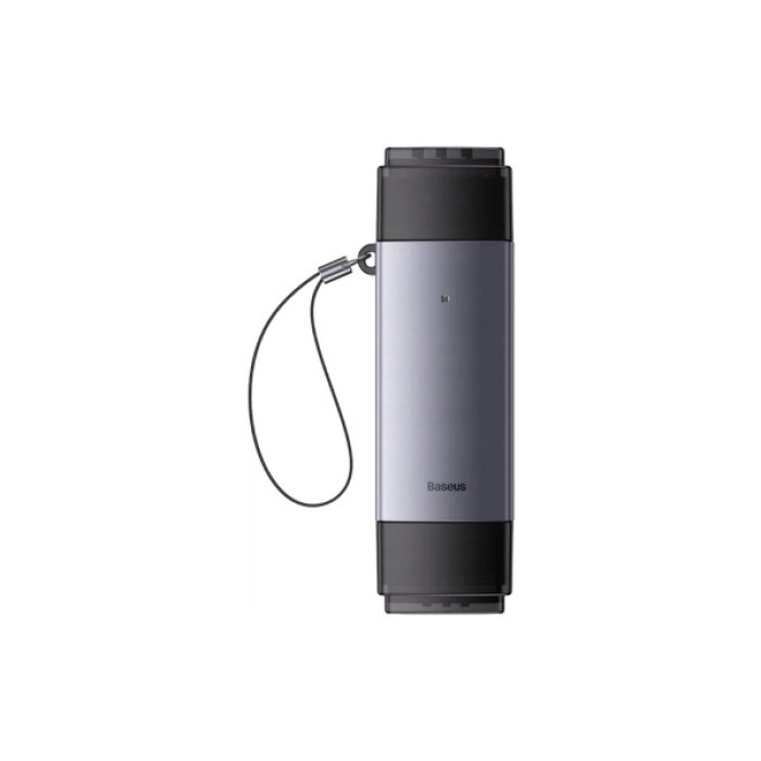 Зчитувач флеш-карт Baseus USB-A + USB-C to SD/TF gray (WKQX060113)