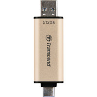 USB флеш накопичувач Transcend 512GB JetFlash 930C Gold-Black USB 3.2/Type-C (TS512GJF930C)