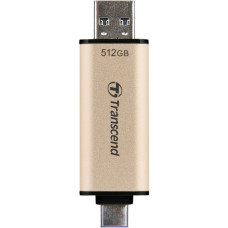 USB флеш накопичувач Transcend 512GB JetFlash 930C Gold-Black USB 3.2/Type-C (TS512GJF930C)