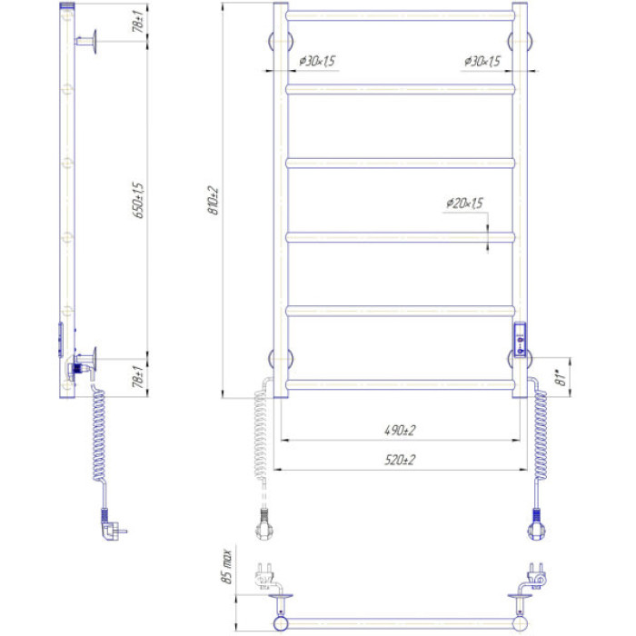 Сушарка для рушників MARIO Класік F НР-ITR К (2.3.0703.10.G)