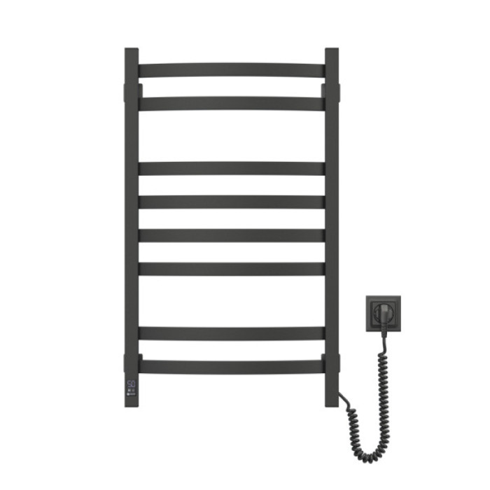 Сушарка для рушників Navin Avalon, 800х480, таймер-регулятор, сталь, чорний муар, праве підключення (12-203053-4880)