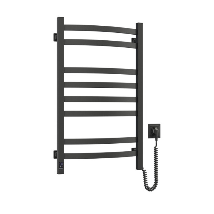 Сушарка для рушників Navin Avalon, 800х480, таймер-регулятор, сталь, чорний муар, праве підключення (12-203053-4880)