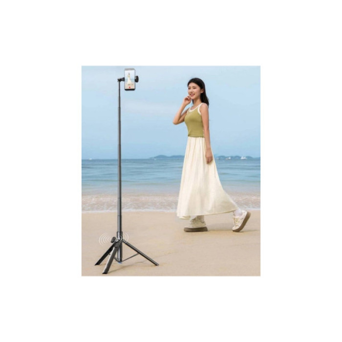 Монопод для селфі RTAKO трипод RZP001-AB226 Integrated selfie stick Black (6942063221487)