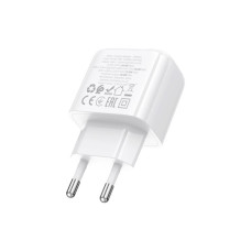 Зарядний пристрій BOROFONE BAS44A 1xUSB-C PD20W + 1xUSB QC3.0 white (6941991113840)