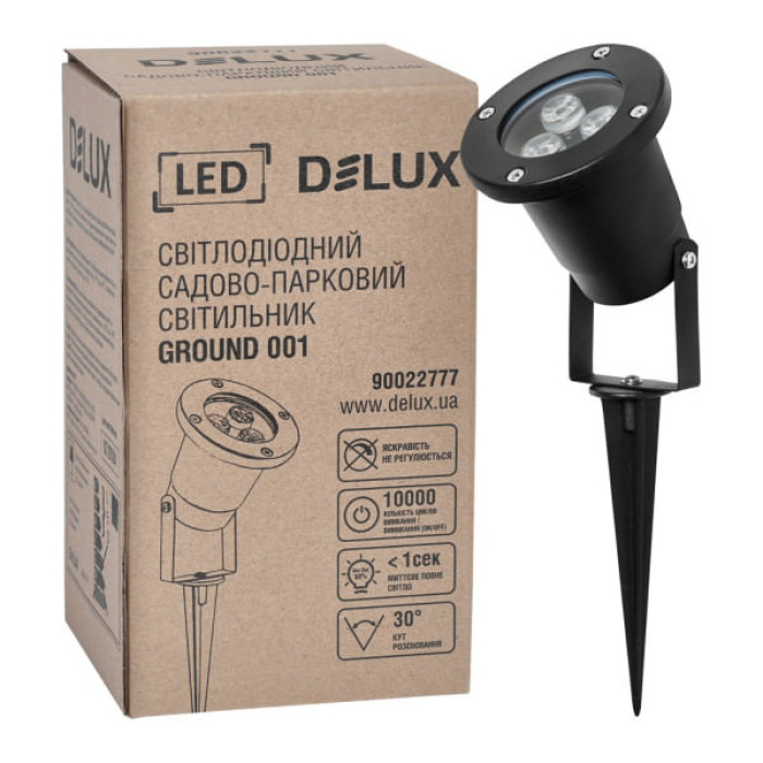 Світильник Delux GROUND 001 LED 3W 5000К 230V IP64 (90022777)