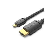 Кабель мультимедійний HDMI M to HDMI micro M 1.0m 4K60Hz black Vention (AGIBF)