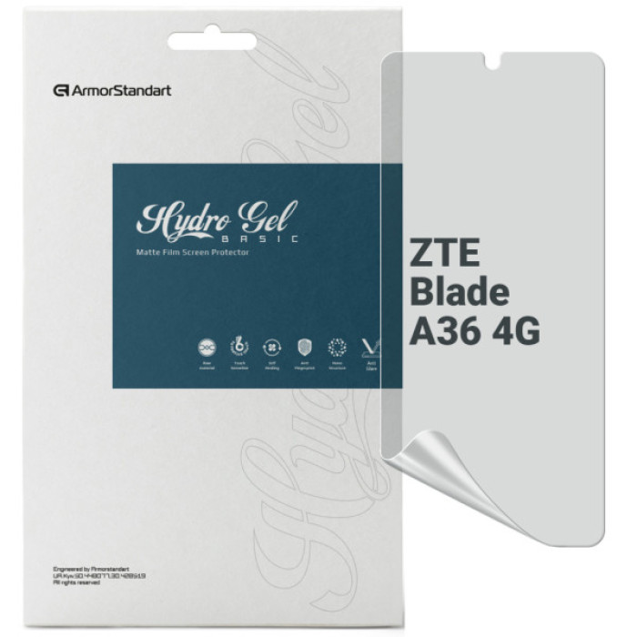 Плівка захисна Armorstandart hydrogel Matte ZTE Blade A36 4G (ARM88881)