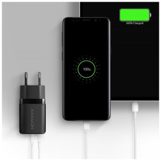 Зарядний пристрій AXAGON 1xUSB QC3.0 + 1xUSB-C PD20W black (ACU-PQ20)
