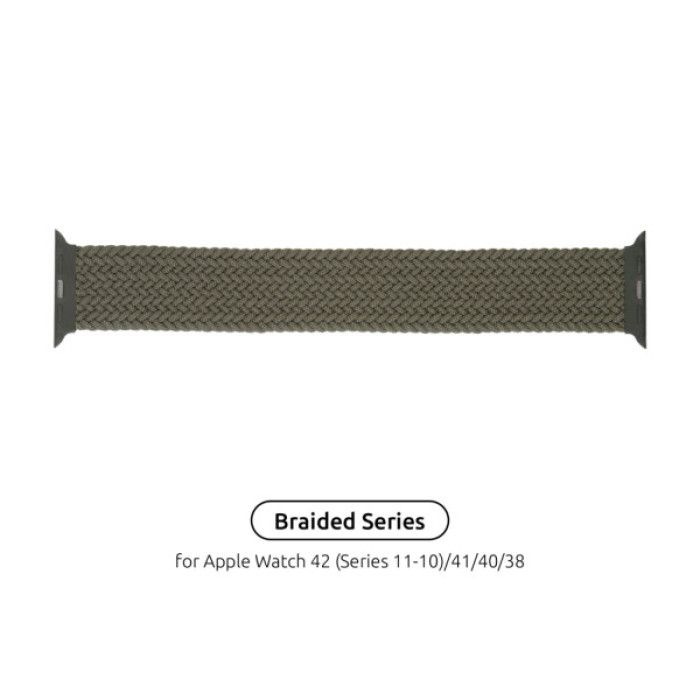 Ремінець до смарт-годинника Armorstandart Braided Solo Loop для Apple Watch 42 (Series 11-10)/41/40/38 Inverness Green Size 2 (120 mm) (ARM58063)