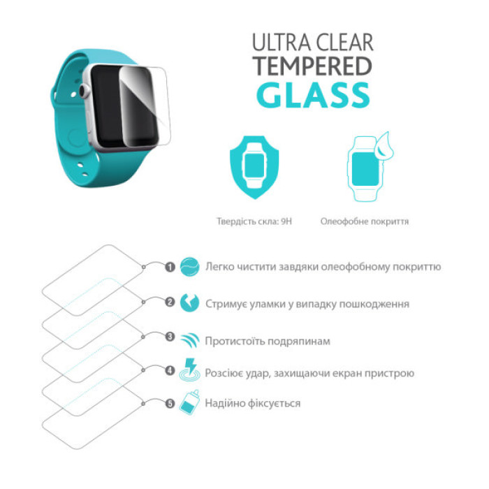 Скло захисне Piko Apple Watch 38 mm (1283126487675)