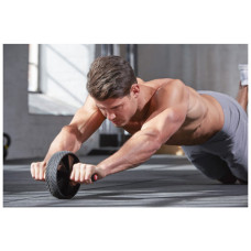 Ролик для преса Adidas Ab Wheel ADAC-11404 чорний D18 см (885652002370)