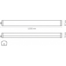 Світильник Videx IP65 лінійний 48W 1.2М 4000K (VLE-BNW-48124)