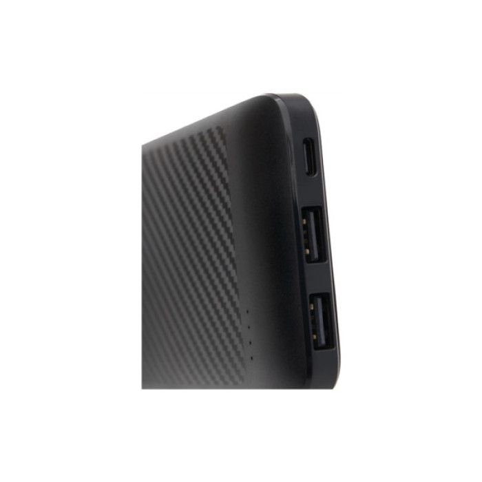 Батарея універсальна GEAR 10000mAh, 10W, USB-TypeC, 2*USB-A, Micro-USB, black (SL10)