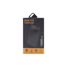 Батарея універсальна GEAR 10000mAh, 10W, USB-TypeC, 2*USB-A, Micro-USB, black (SL10)