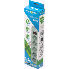 Мережевий фільтр живлення Maxxter SPM5-G-15G grey, 4.5 м кабель, 5 розеток (SPM5-G-15G)