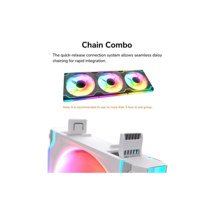 Кулер до корпусу Cougar SC140 ARGB (White)