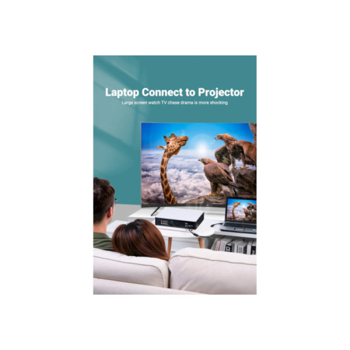 Кабель мультимедійний VGA M to VGA M 2.0m ferrite Vention (DAEBH)