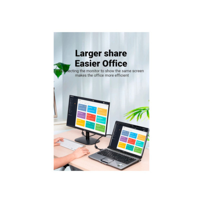 Кабель мультимедійний VGA M to VGA M 2.0m ferrite Vention (DAEBH)